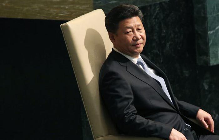 Il leader cinese Xi Jinping prima di parlare all’Assemblea Generale delle Nazioni Unite, presso il quartier generale dell’Onu a New York, il 28 settembre 2015. (Spencer Platt/Getty Images)