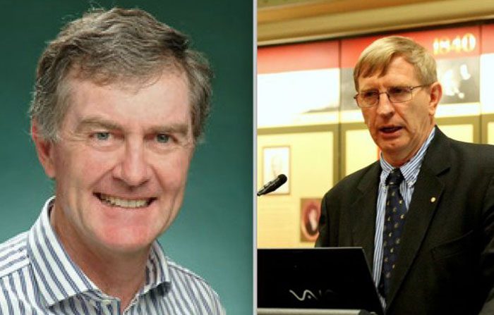 (S) il dottor Philip O'Connell che è l'attuale presidente della Società di Trapianti. (Università di Sydney) (D) Dr. Jeremy Chapman, ex presidente della Società di trapianti. (Minghui.org)