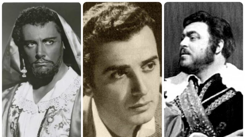 Da sinistra a destra: Del Monaco, Corelli e Pavarotti (foto singole da wikimedia commons)