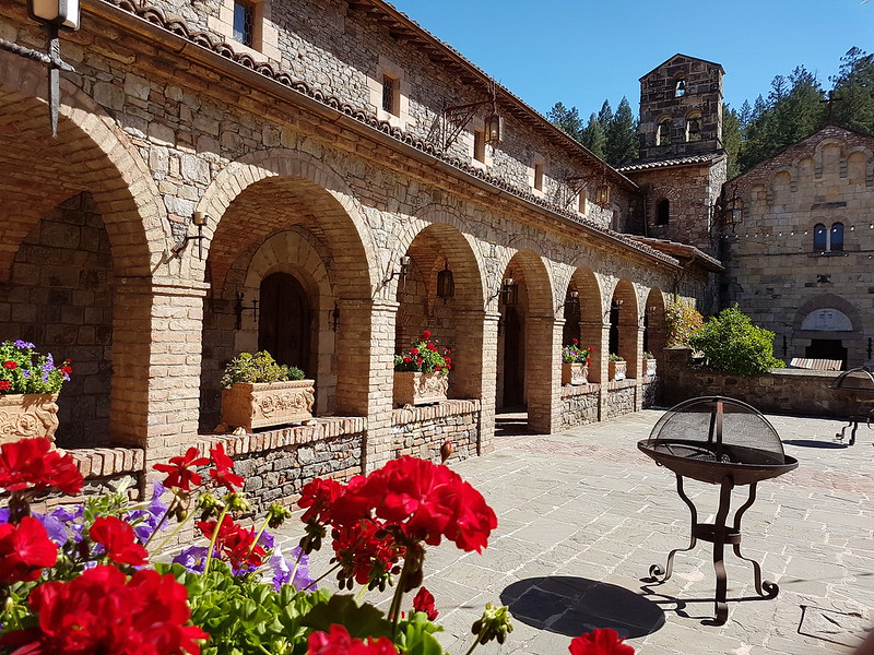 Corte interna del Castello di Amorosa, California