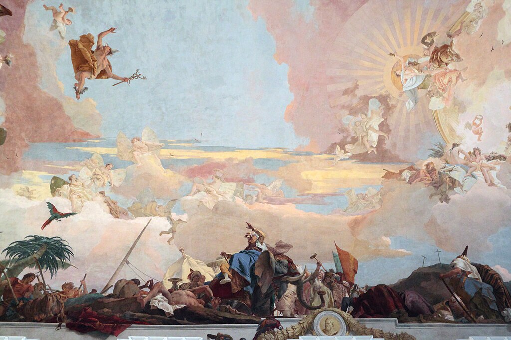 L'Olimpo e i Continenti, Tiepolo