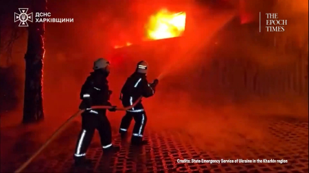 Incendi a Kharkiv dopo un attacco russo