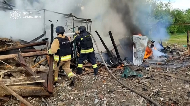 Credits: Reuters/ courtesy State Emergency Service of Ukraine in the Sumy region