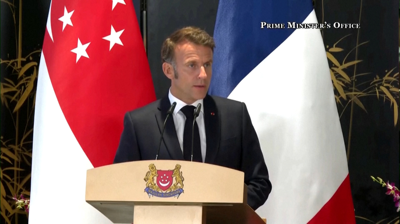 Il presidente Emmanuel Macron, a Singapore, il 25 maggio 2025. (Foto di archivio)