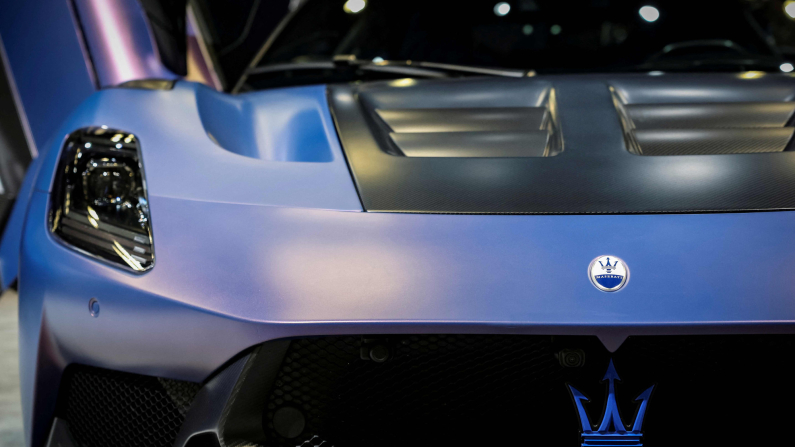 La Maserati GT2 Stradale  esposta al New York International Auto Show. Foto: REUTERS/Jeenah Moon/Foto d'archivio