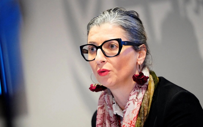 La relatrice speciale delle Nazioni Unite per i territori palestinesi occupati, Francesca Albanese, il 5 febbraio 2025. Foto: Ritzau Scanpix/Ida Marie Odgaard 