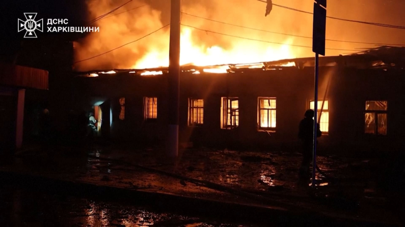 Video: Reuters/ courtesy State Emergency Service of Ukraine in Kharkiv region