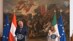 Giorgia Meloni incontra il cancelliere austriaco