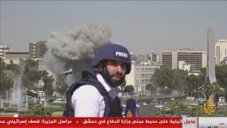 Esplosione in diretta Al Jazeera in Siria