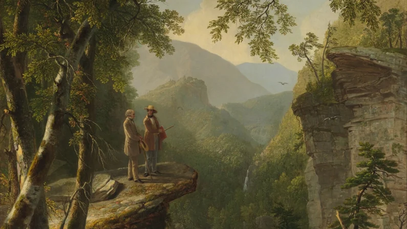 Asher Brown Durand, "Kindred Spirits", 1849, Particolare. Pubblico dominio