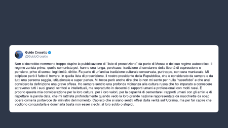 Crosetto: Mosca attacca Mattarella ma la verità sull’Ucraina non si nasconde