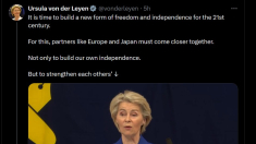 Von der Leyen: Europa e Giappone uniti per una nuova libertà e indipendenza