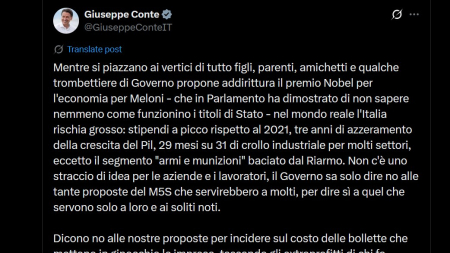 Conte: Governo dice no alle proposte M5S e danneggia aziende e lavoratori