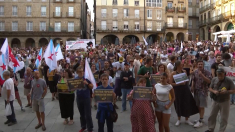 In Galizia manifestanti criticano il governo per gli incendi boschivi