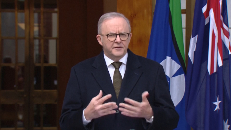 Il Primo Ministro Anthony Albanese (screenshot da video)