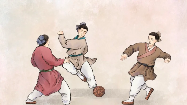 Lo Tsu'Chu (calcio) era molto popolare durante la dinastia Tang e divenne un'attività della corte imperiale. Linda Zhao/The Epoch Times