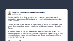 Zelensky: oltre 30 consultazioni con i partner pressione su Russia per una pace giusta