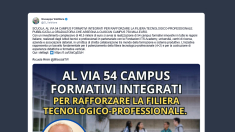 Valditara: 40 milioni destinati a 54 campus formativi