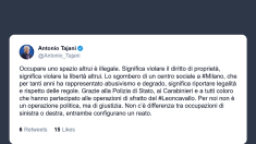 Tajani: sgombero LeonCavallo atto di giustizia e non di politica