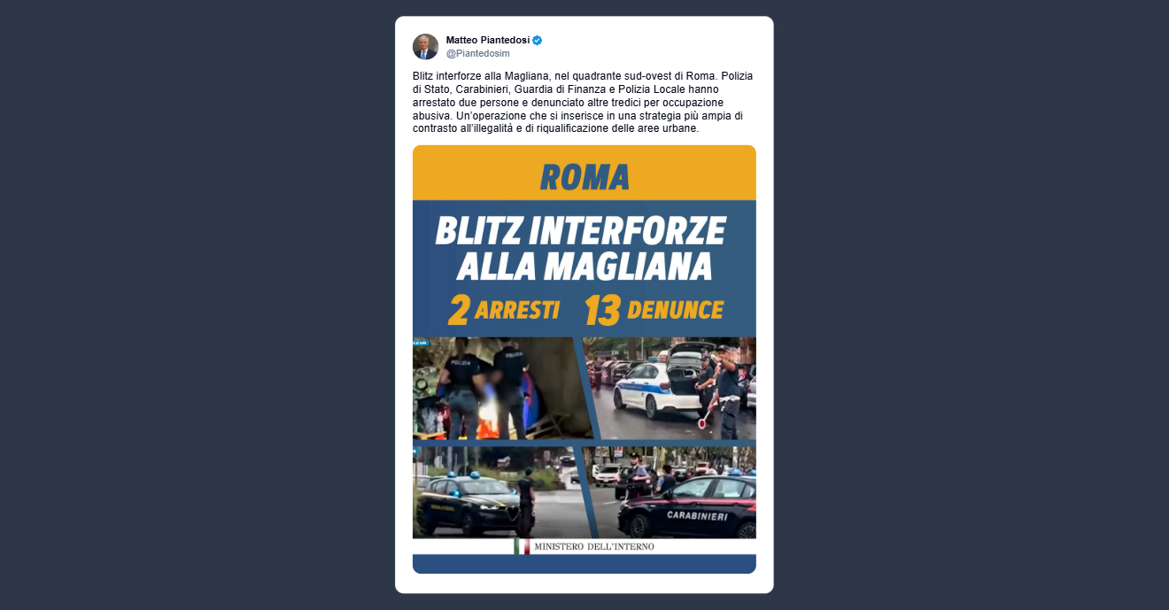 Blitz alla Magliana 2 arresti e 13 denunce per occupazione abusiva