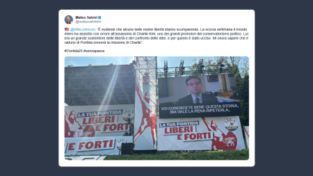 Mike Johnson: felice che Pontida onererà missione di Kirk
