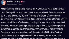 Trump: dopo aver vinto tre elezioni i perdenti dell’estrema sinistra stanno diffondendo spot falsi