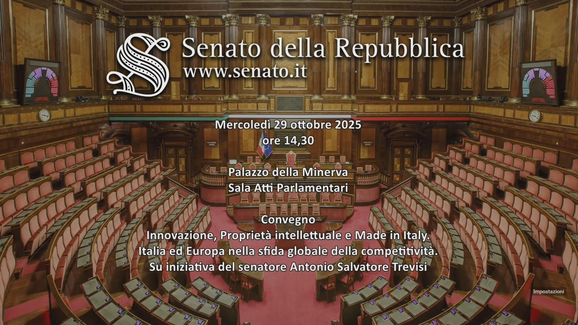 Diretta – Convegno: Innovazione, Proprietà intellettuale e Made in Italy