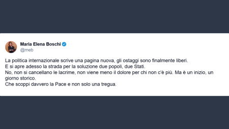 Boschi: gli ostaggi sono finalmente liberi