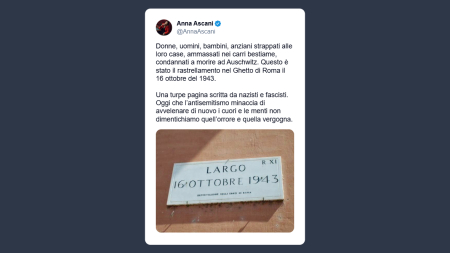 Ascani: rastrellamento a Roma del ’43 turpe pagina scritta dai nazifascisti