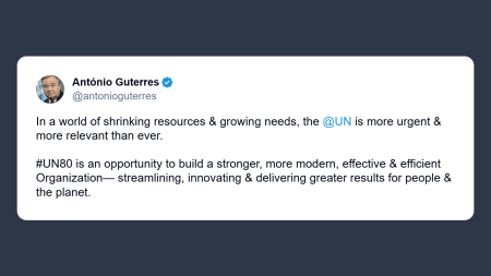 Guterres: in un mondo con risorse sempre più scarse le Nazioni Unite sono più rilevanti che mai