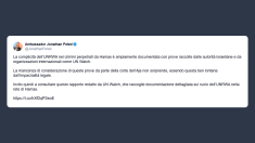 Ambasciatore Peled: complicità Unrwa nei crimini perpetrati da Hamas è ampiamente documentata