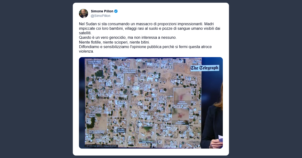 Pillon: nel Sudan si sta consumando un genocidio