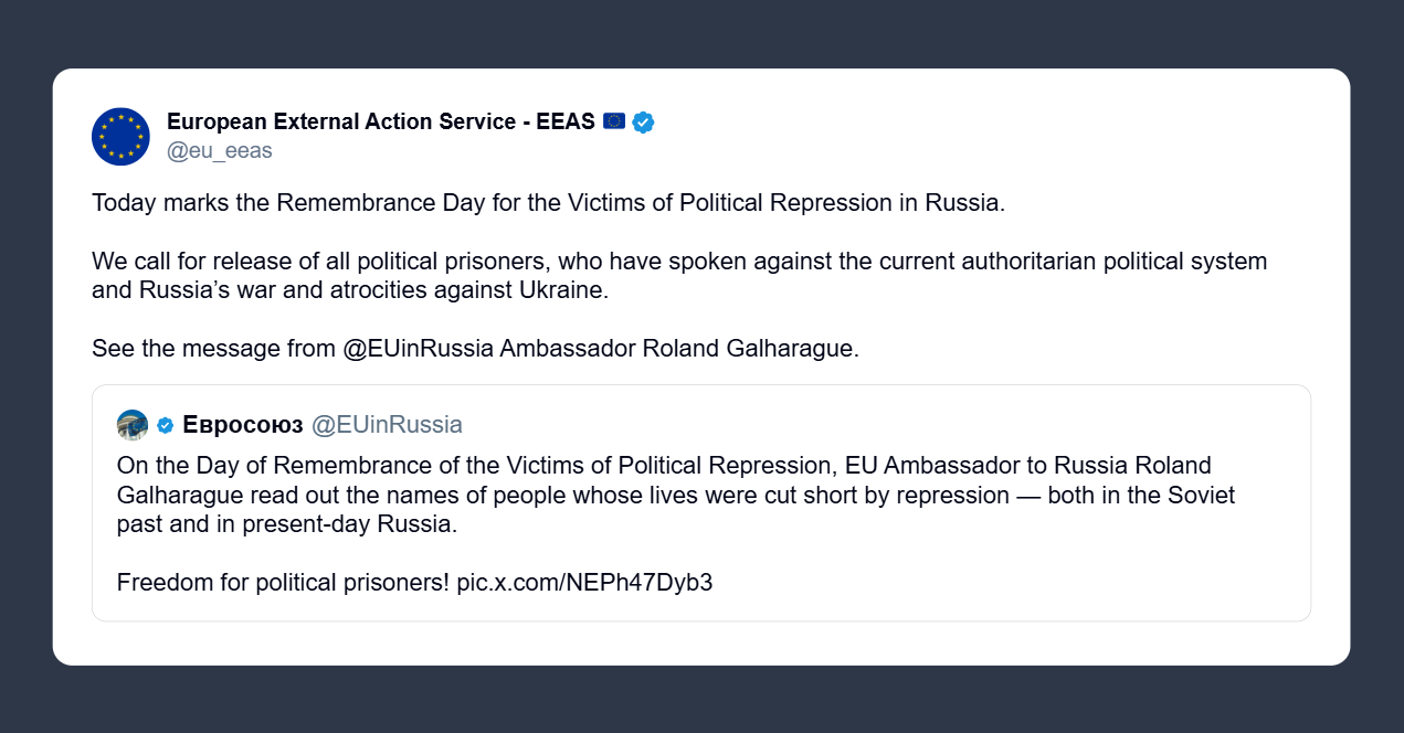 Oggi si celebra in Russia la Giornata in memoria delle vittime della repressione politica