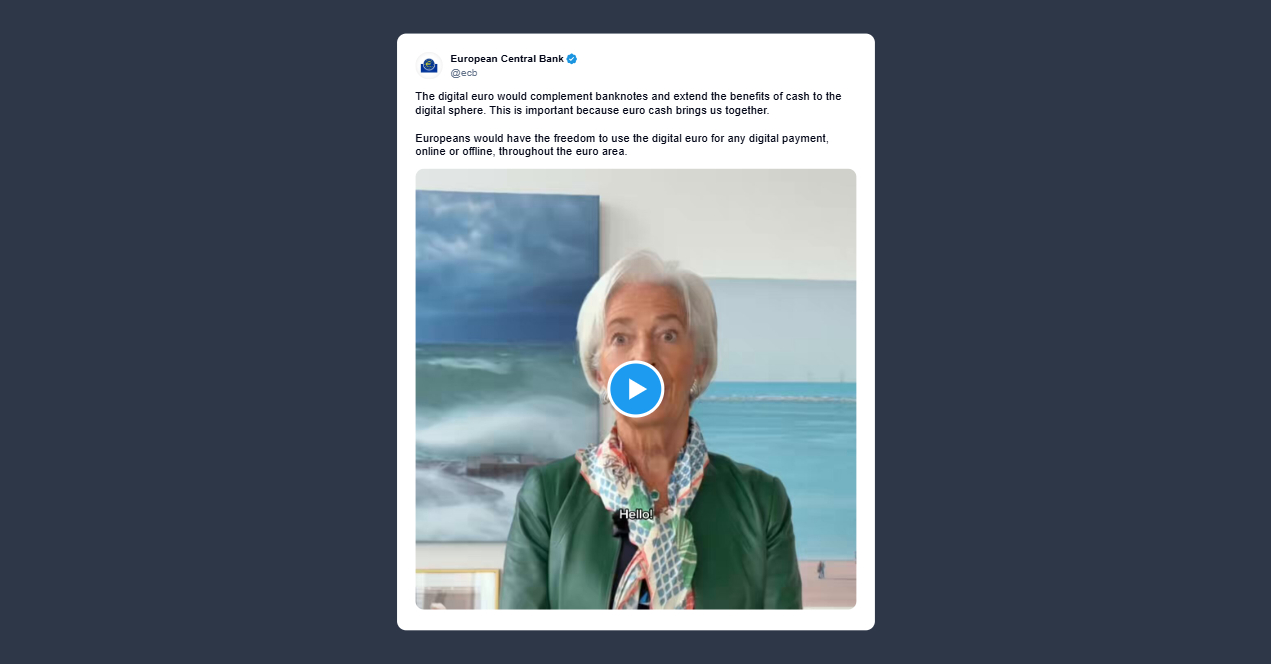 Bce: l’euro digitale affiancherebbe il contante e ne estenderebbe i vantaggi alla sfera digitale