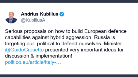 Kubilius: la Russia sta colpendo i nostri sistemi politici